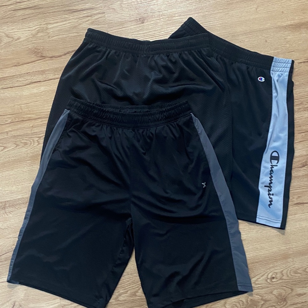 Black Shorts Champion/Xersion Men’s Athletic Duo Size 18-20 Kids lot